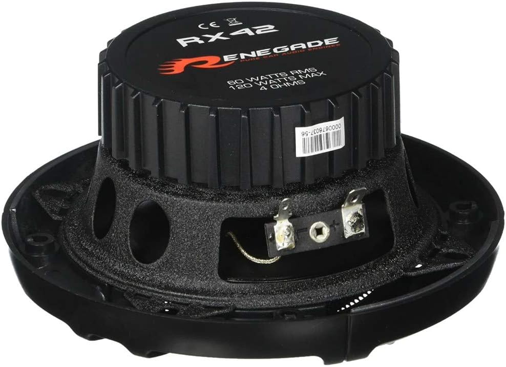 2 RENEGADE RX42 2 Wege koaxial Lautsprecher 4" 10,00 cm 100 mm 60 watt rms 120 watt max impedanz 4 o