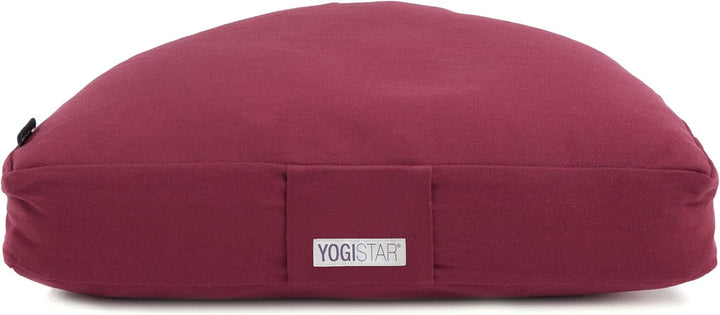 Yogistar Meditationskissen - Halbmond (41 x 22 x 8 cm) bordeaux melange, bordeaux melange
