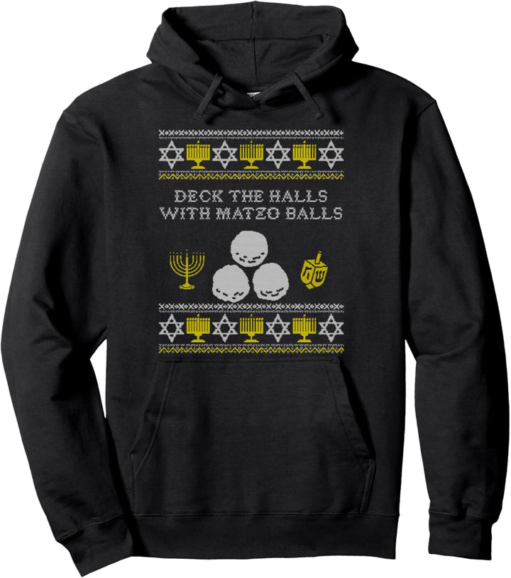 Deck The Halls Matzo Bälle Lustige Chanukkah Geschenke Pullover Hoodie
