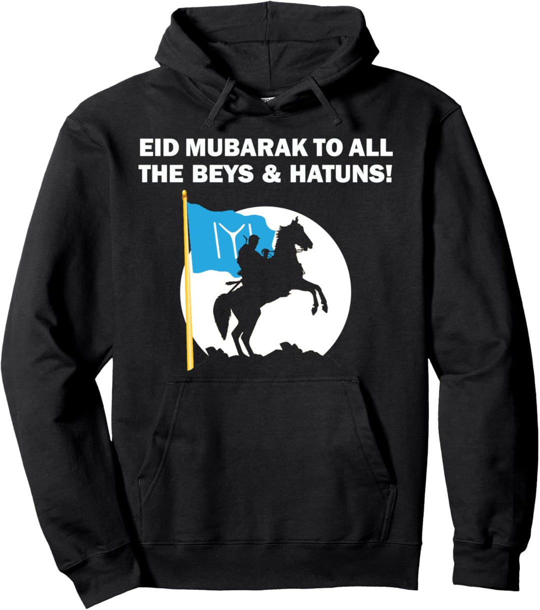 Happy Eid Mubarak Al-Adha Hajj Ertugrul Ghazi Osman Bey Gift Pullover Hoodie