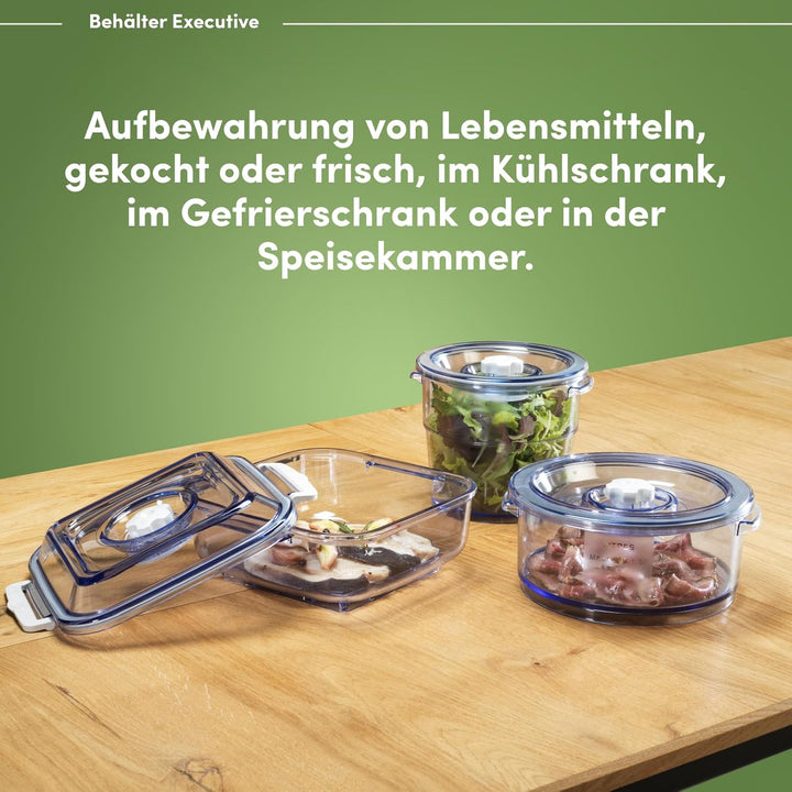 Magic Vac, Vakuumbehälter für Lebensmittel Executive, mit Deckel und Griffen, zur Aufbewahrung, Vaku