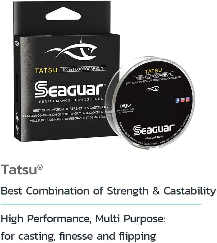Seaguar Tatsu, stark und geschmeidig, Premium, 100 % Fluorocarbon-Performance, praktisch unsichtbar