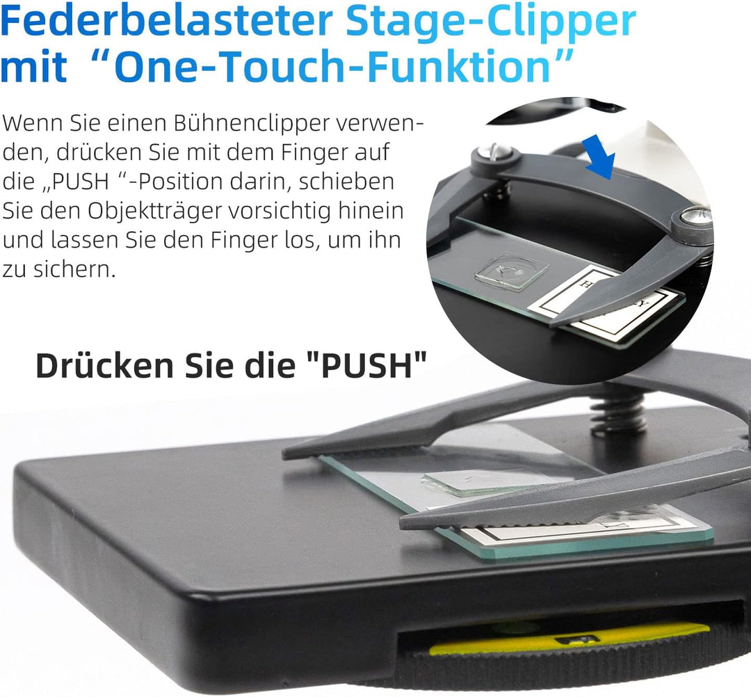 SWIFT Einsteiger Mikroskop Set für Kinder 80X-2000X Vergrösserung Monokular Verbundmikroskop mit Han