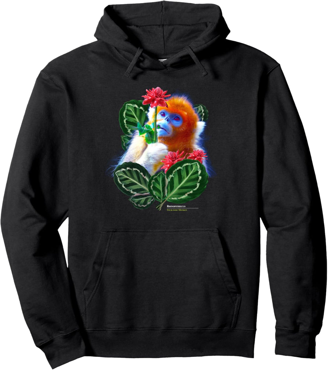 Golden Snub Nasen-Affe Asiatische Rhinopithecus Pullover Hoodie