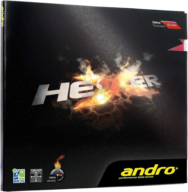 ANDRO Belag Hexer rot 2,1 mm, rot 2,1 mm
