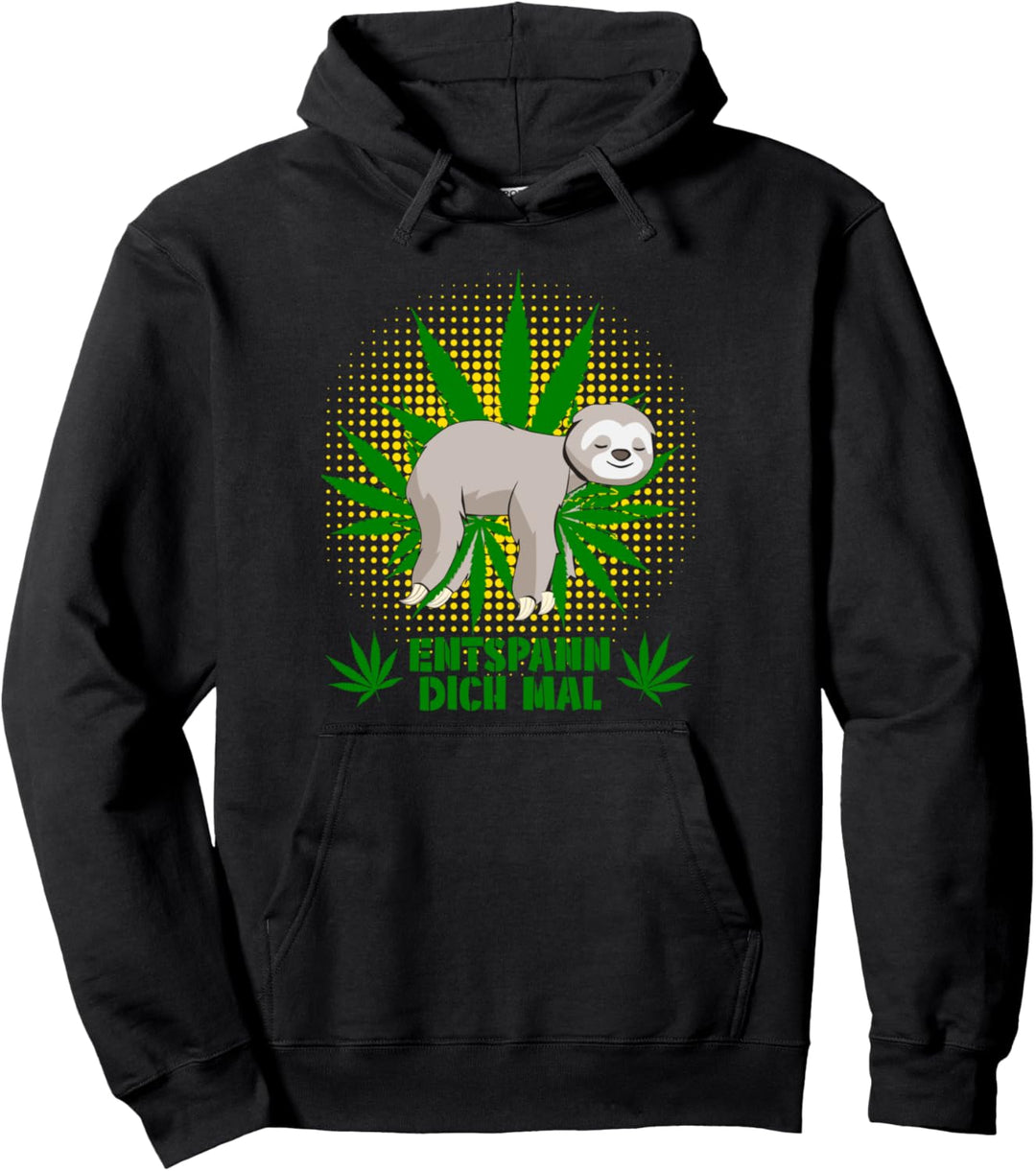 Faultier Hanf Hanfblatt Faultiere Pullover Hoodie