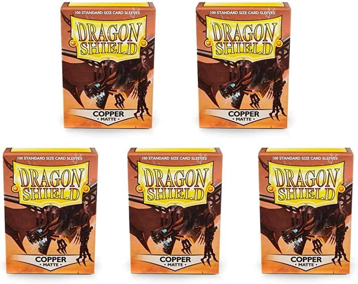 5 Packs Dragon Shield Matte Copper Standard Size 100 ct Card Sleeves Value Bundle! Kupfer, Kupfer