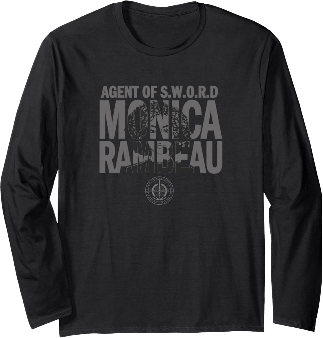 Marvel WandaVision Monica Rambeau Agent Of S.W.O.R.D. Text Langarmshirt