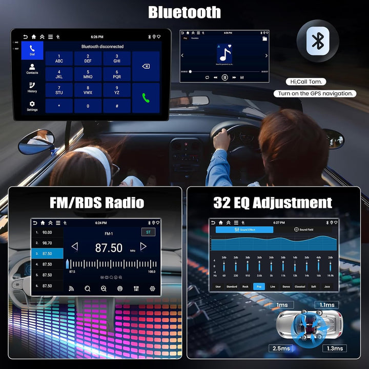 4+128G Android 15 CAMECHO 9 Zoll Autoradio für Mercedes Benz Smart Fortwo 451 2005-2010, Navi Radio