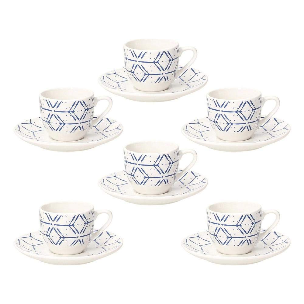Tognana Set 6 Kaffeetassen mit Teller