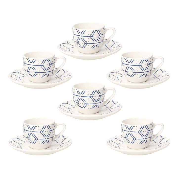 Tognana Set 6 Kaffeetassen mit Teller