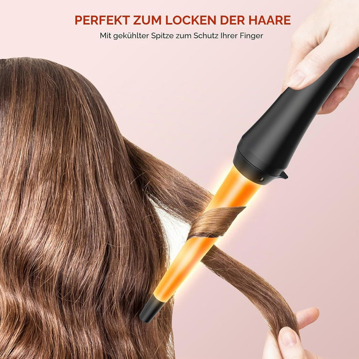 Lockenstab Konisch Keramik für Konische Haare Natürliche Locken, Durchmesser von 13–25 mm, Maximale