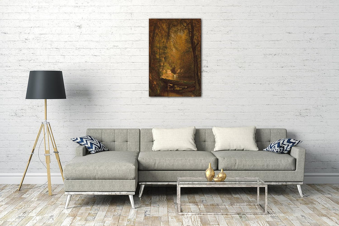 Printed Paintings Leinwand (80x120cm): Worthington Whittredge - Der Forellen-Pool 80x120 cm, 80x120