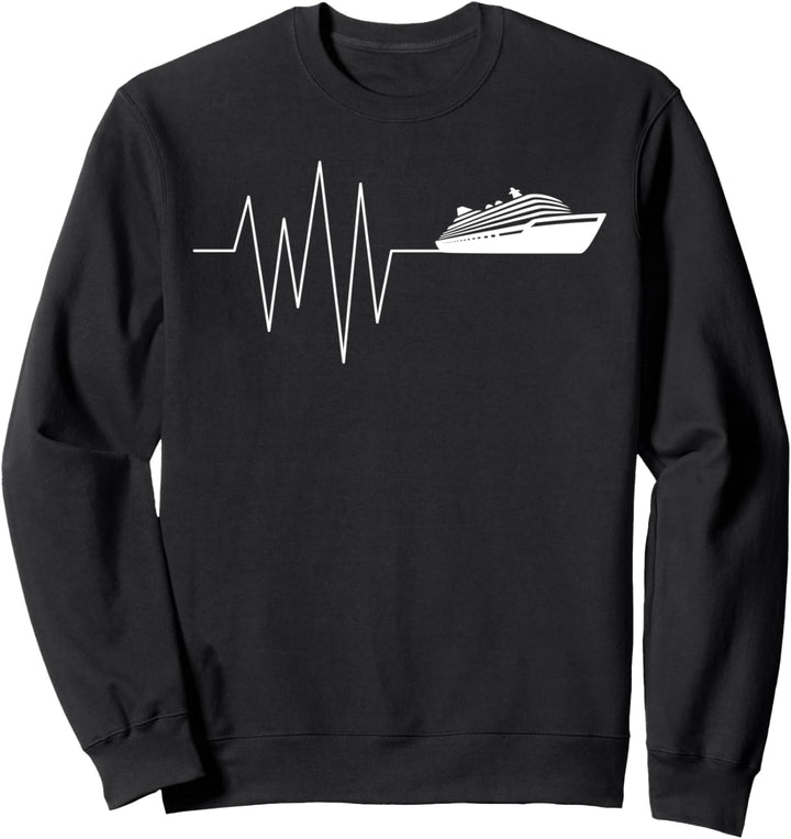 Herzschlag Herzfrequenz Herzlinie Kreuzfahrt Sweatshirt