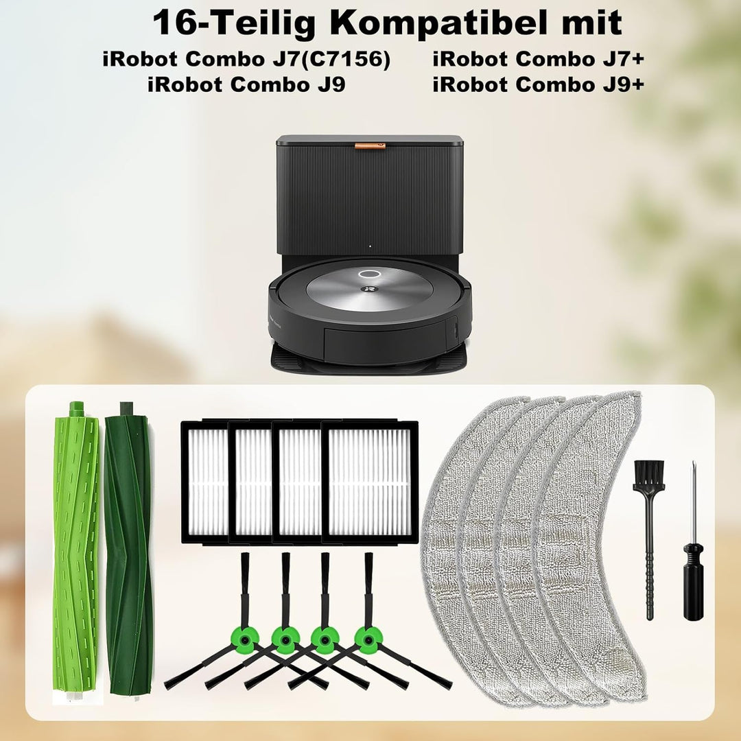Roomba Combo J7/J7+/J9/J9+ Zubehör für iRobot Roomba Combo J7/J7 Plus/J9/J9 Plus/10 MAX Saugroboter,