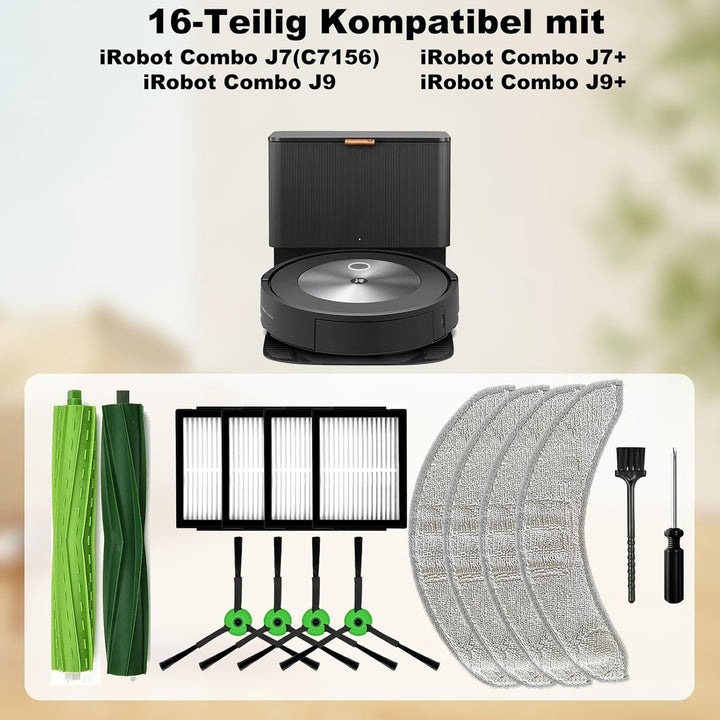Roomba Combo J7/J7+/J9/J9+ Zubehör für iRobot Roomba Combo J7/J7 Plus/J9/J9 Plus/10 MAX Saugroboter,