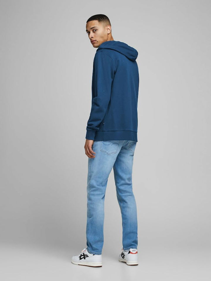 JACK & JONES Herren JJEHOLMEN Sweat Zip Hood S Blau (Insignia Blue/Reg Fit), S Blau (Insignia Blue/R