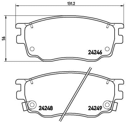 Brembo P 49 033 Bremsbelagsatz, Scheibenbremse - (4-teilig)