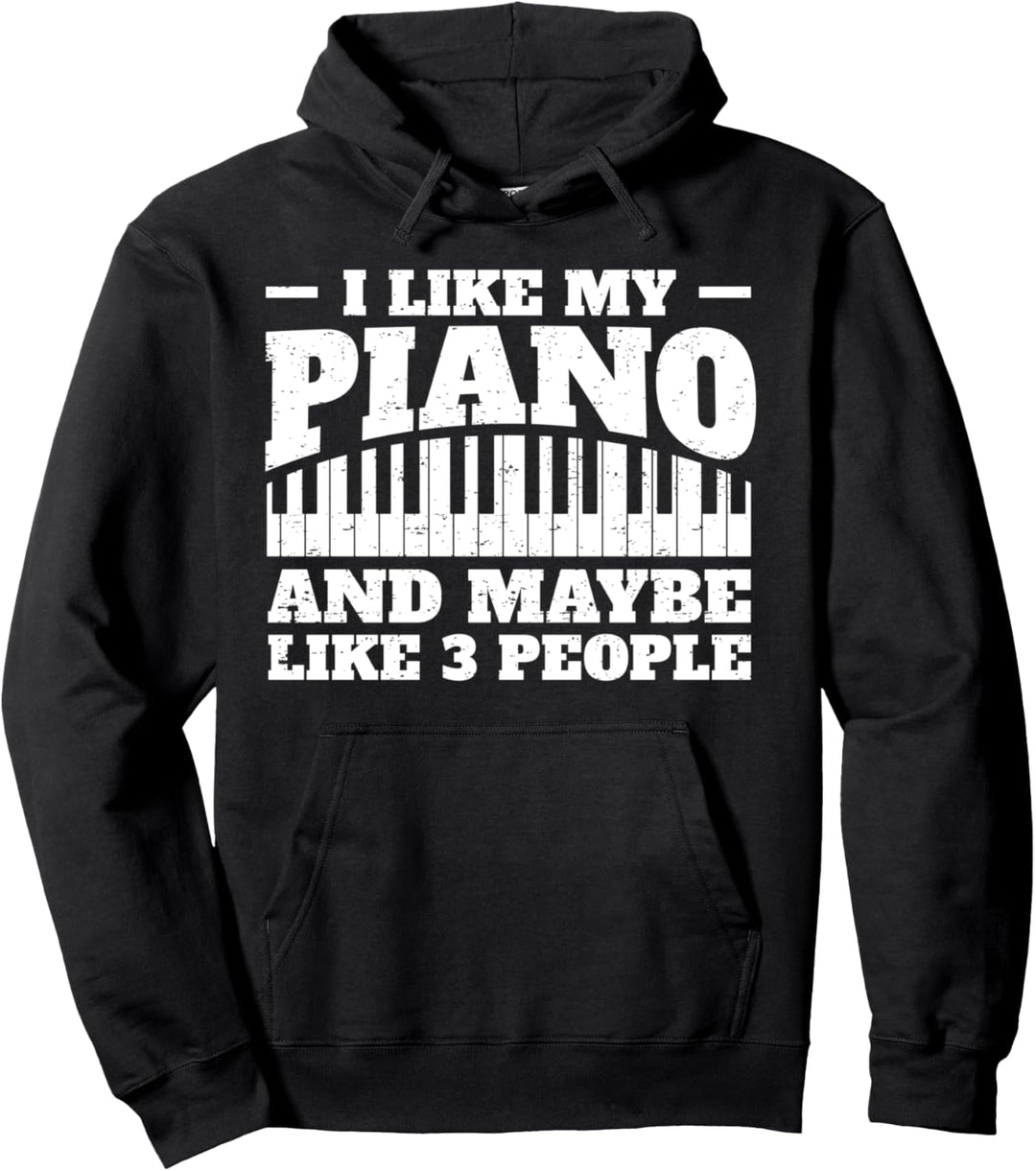 Klavier Pianist Klavierspieler Piano Flügel Musiker 3 Leute Pullover Hoodie
