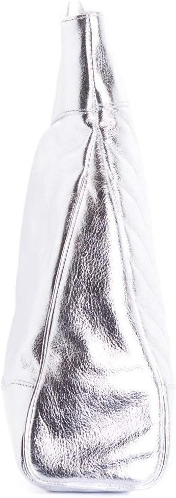 L’Intervalle Damen Alexi Stofftasche Silver Leather, Silver Leather