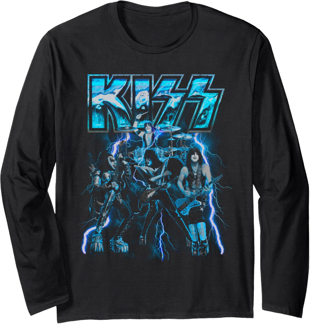 KISS - Blauer Blitz Langarmshirt