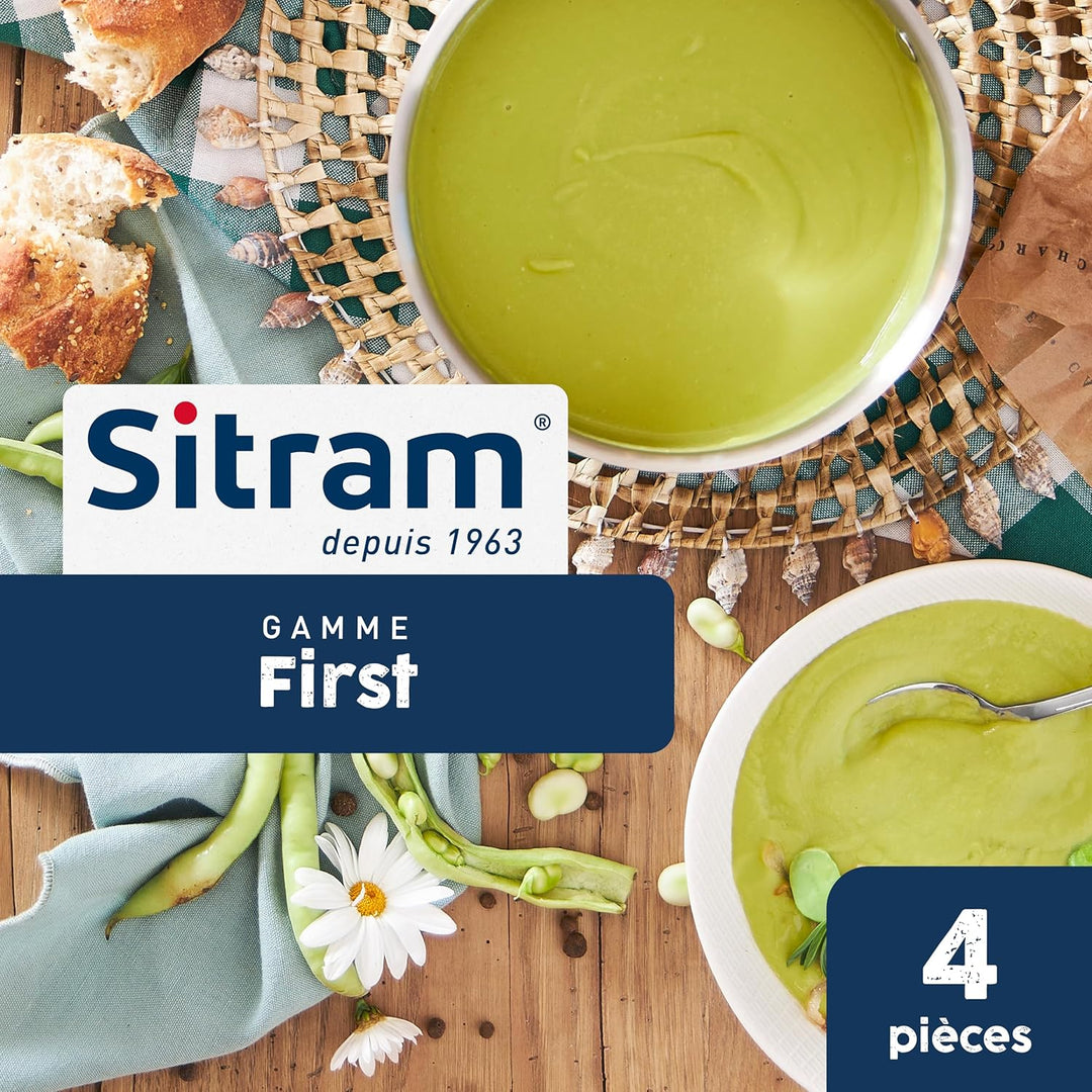 Sitram 710482 Topf-Set, 4-teilig, 14/16/18/20 cm, Edelstahl, hitzebeständiger Griff, für alle Herde,