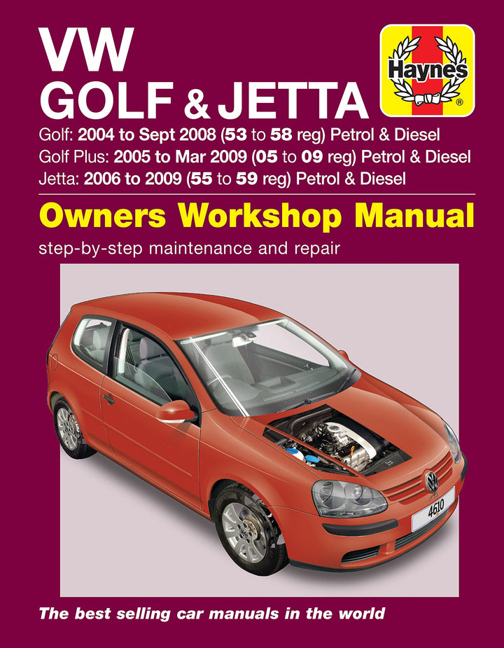 VW Golf (04 - Sept 08), Golf Plus (05 - Mar 09) &amp; Jetta (06 - 09) Haynes Repair Manual, Taschenbuch