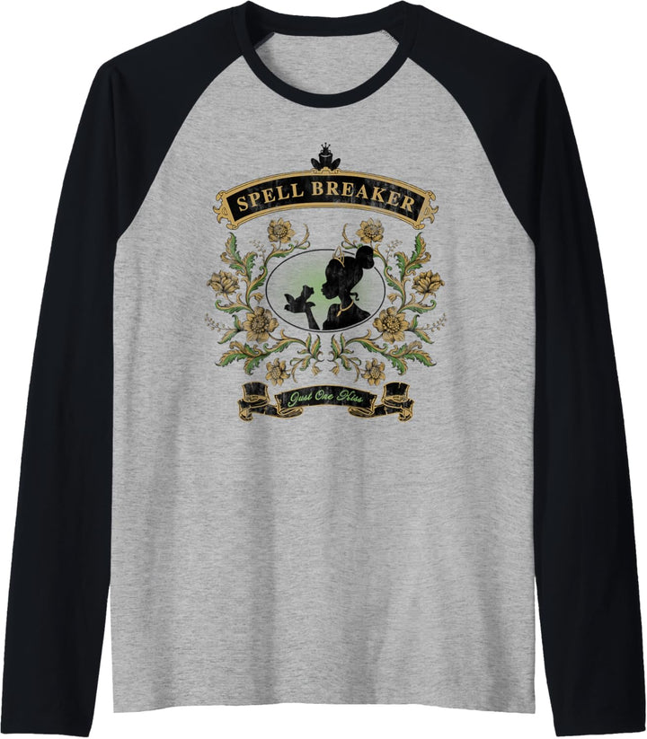 Disney Princess &amp; The Frog Spell Breaker Floral Silhouette Raglan