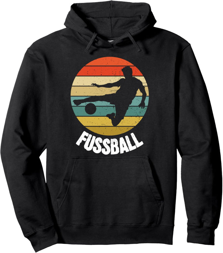 Retro Fussballer Fussball Sport Geschenk Hoodie Pullover Hoodie