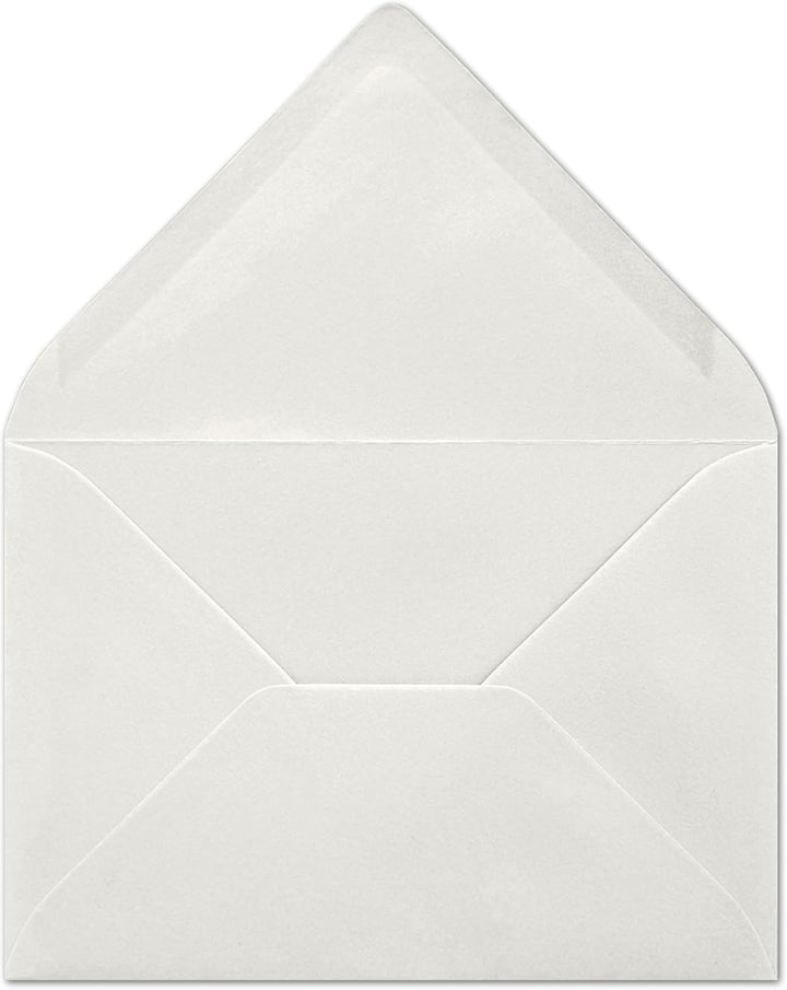 700x kleine Umschläge in Hellgrau DIN C7 8,1 x 11,4 cm mit Spitzklappe und Nassklebung in 80 g/m² -