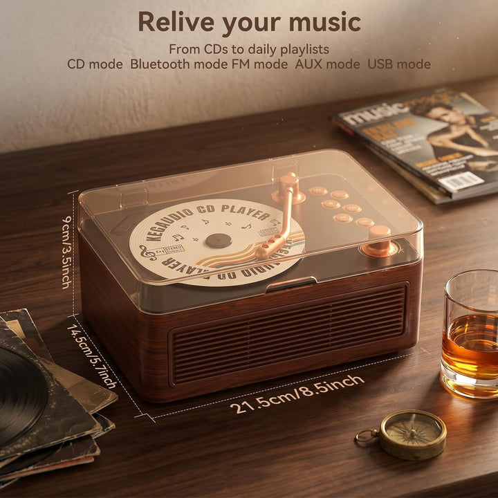 CD Player Tragbar Bluetooth: Kegaudio Radio mit CD-Player Tragbarer mit Lautsprecher Fernbedienung U