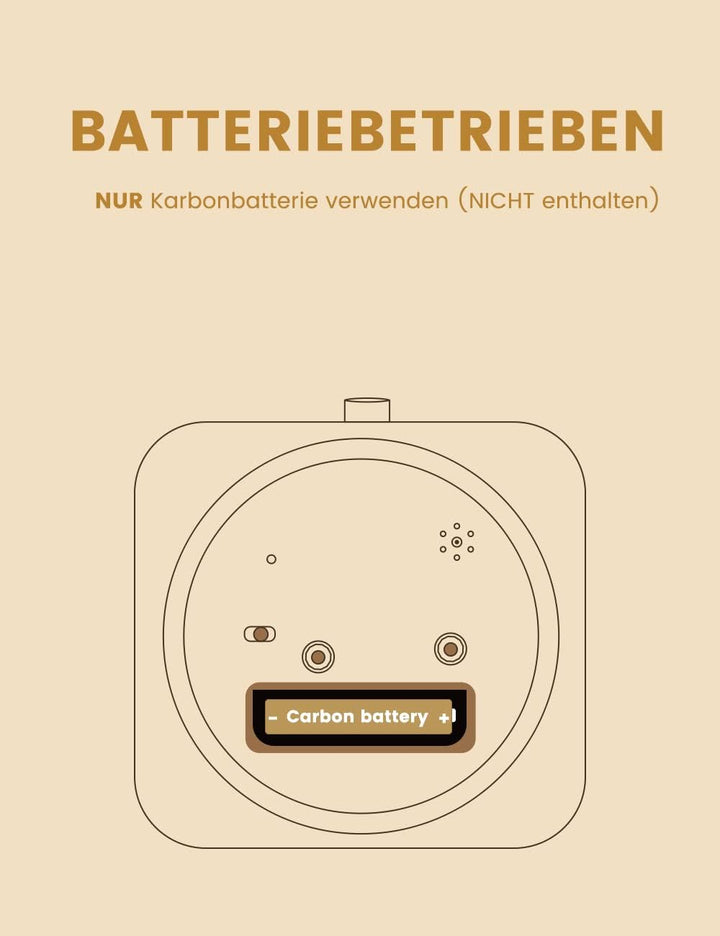 aboveClock Wecker Analog Ohne Ticken, Wecker Holz mit Snooze, Wecker Batteriebetriebe, Retro Wecker