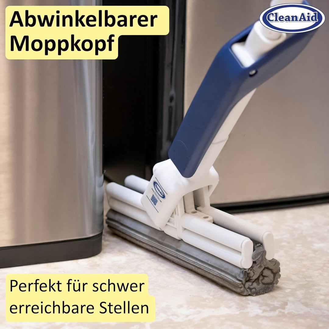 CleanAid OneTouch Magic Wischmopp Bodenwischer - saugstarker PVA Schwamm - Bodenwischen ohne nasse u