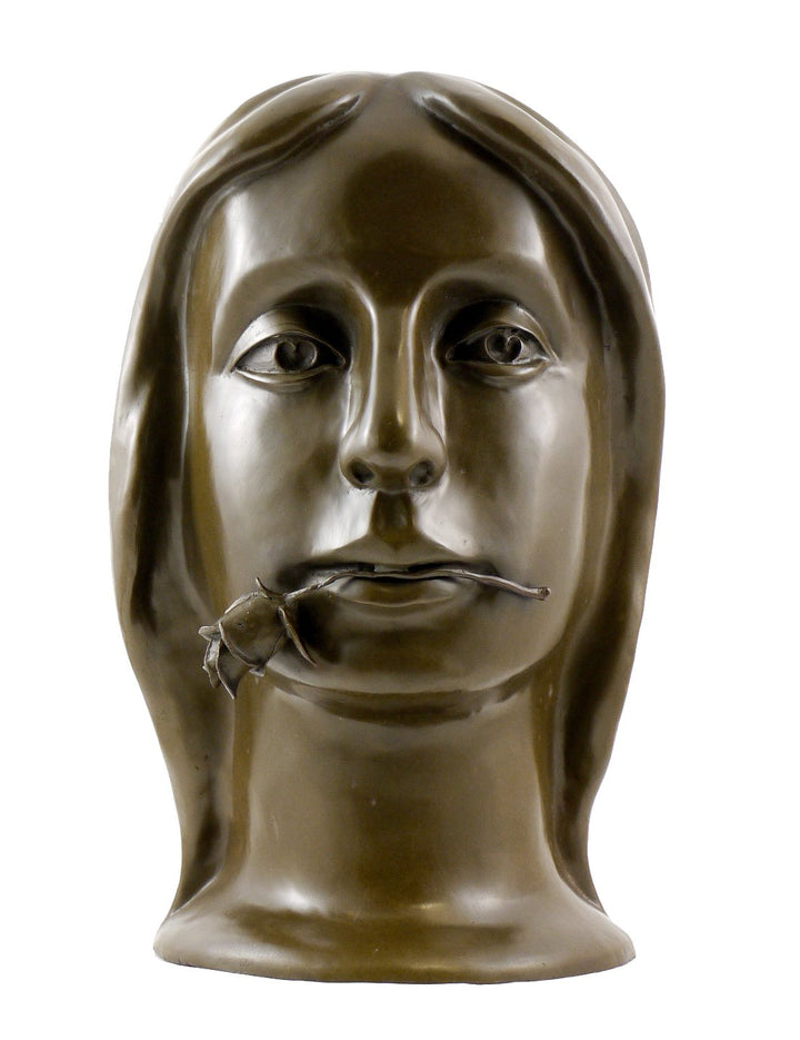 Kunst &amp; Ambiente - Bronzefigur - Girl with Rose (1924) - signiert - Otto Gutfreund Skulptur - 100% B