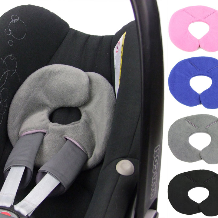 BAMBINIWELT Kopfkissen, KOPFPOLSTER für Maxi Cosi Pebble/Pebble Plus, Fleece (hellgrau) XX, Hellgrau