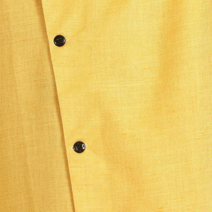 Angarakha Herren Pyjama-Set aus Baumwolle, Gelb