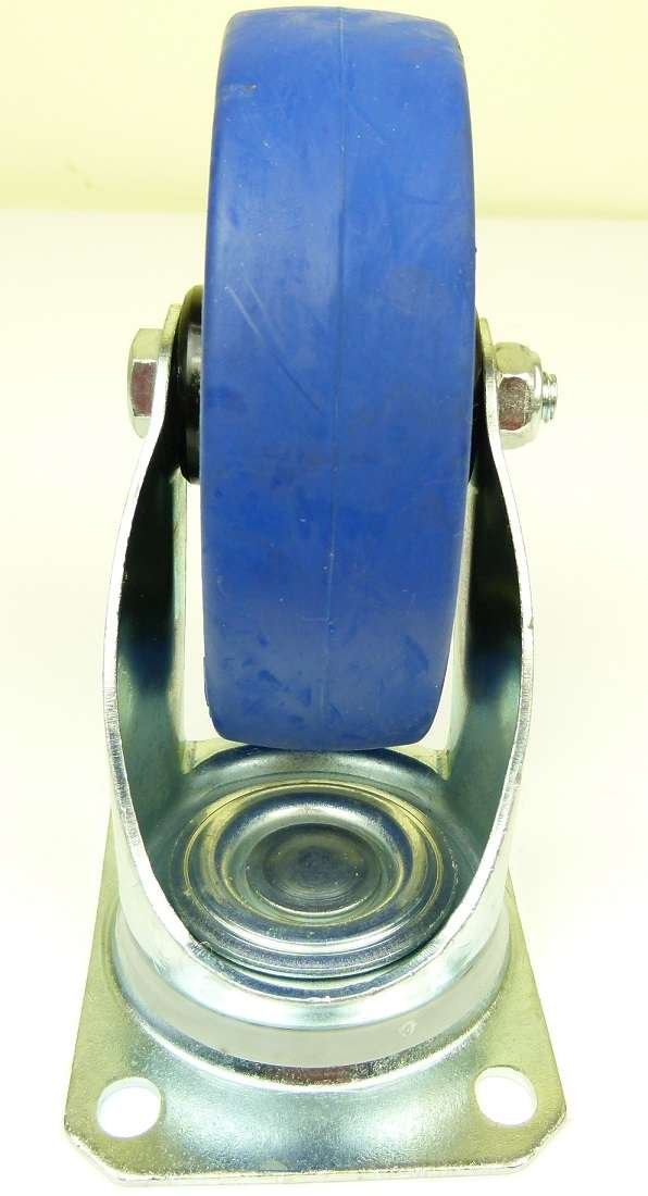 4 Stück 125 mm Blue Wheels Lenkrollen Transportrollen Blau 200kg / Rad - INDUSTRIEQALITÄT (4x Lenk),