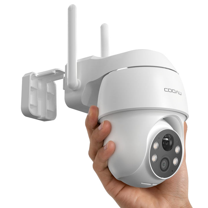 COOAU 2K Überwachungskamera Aussen Akku , 355°/90° Schwenkbar, Kabellose WLAN IP Kamera Outdoor mit