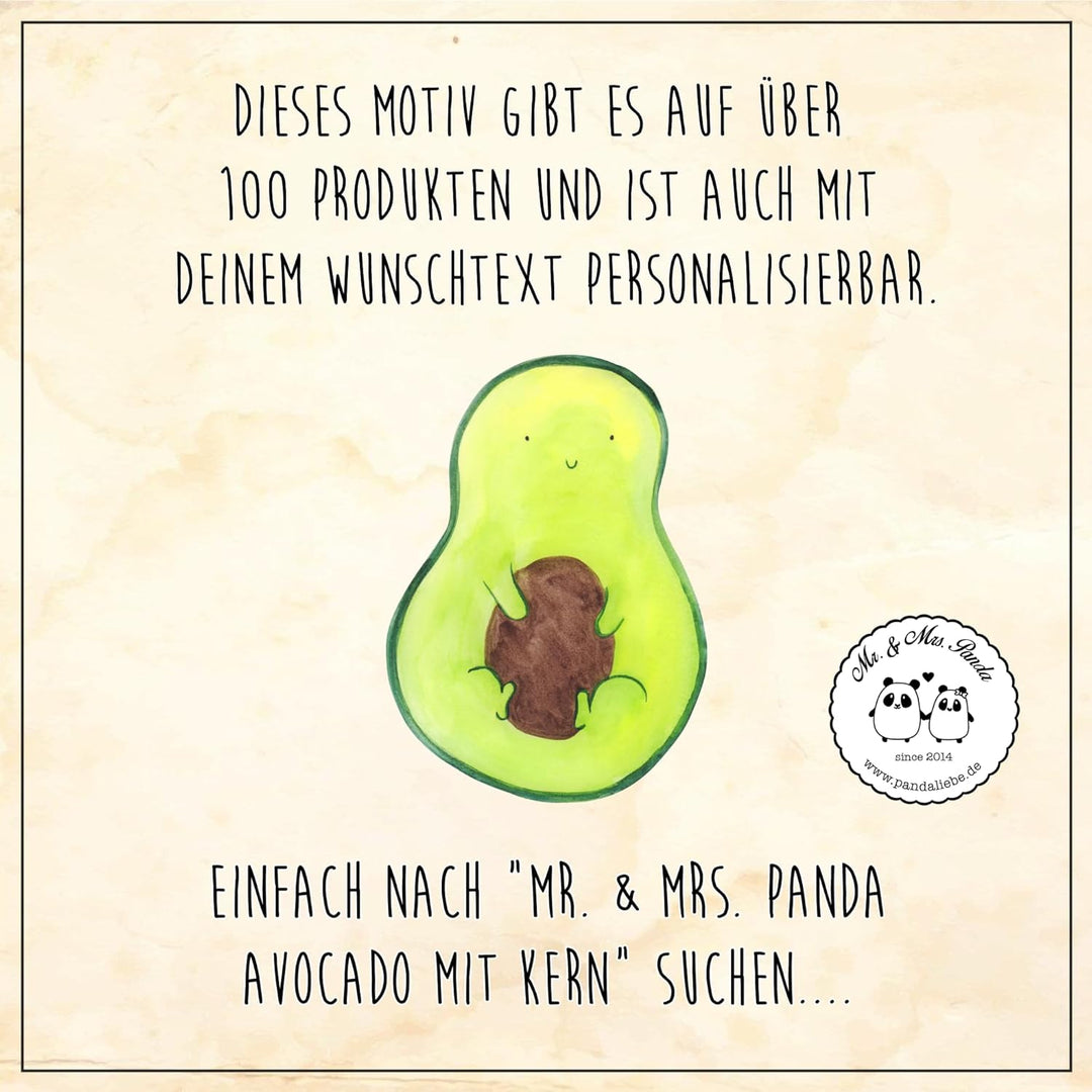 Mr. &amp; Mrs. Panda Federmappe Avocado Kern - Geschenk, Frucht, Veggie, Stifterolle, Motiv, Vegan, Fede