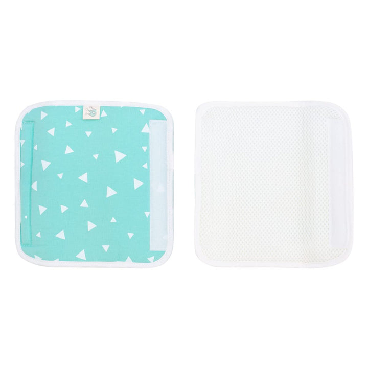 JYOKO KIDS Gurtpolster Universal für Babyschale, Buggy, Autositz (20,5 x 21, Mint Sparkles)