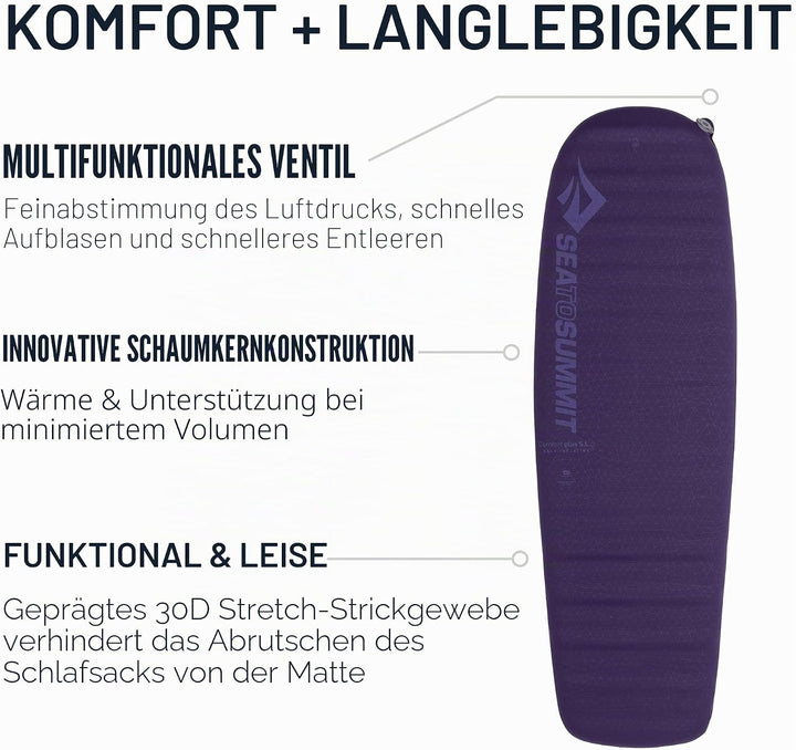 Colchoneta autohinchable COMFORT PLUS WR violeta Blackberry, Blackberry
