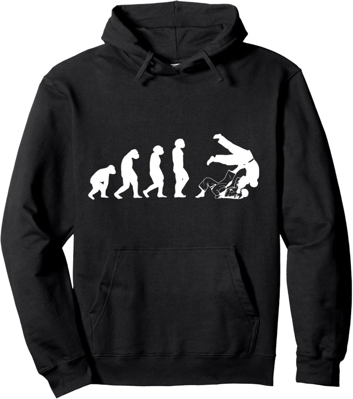 Judo Evolution cooles Judoka Retro Geschenk Pullover Hoodie