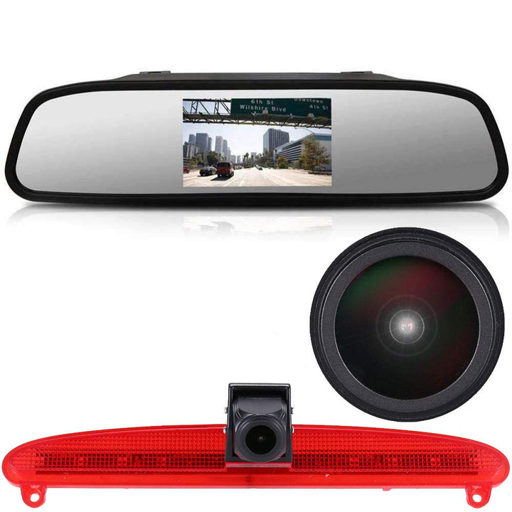 「18mm Linse Top Qualität Rückfahrkamera + 4.3 Zoll Auto Rückspiegel」Auto Dach Rückfahrkamera Ersatz