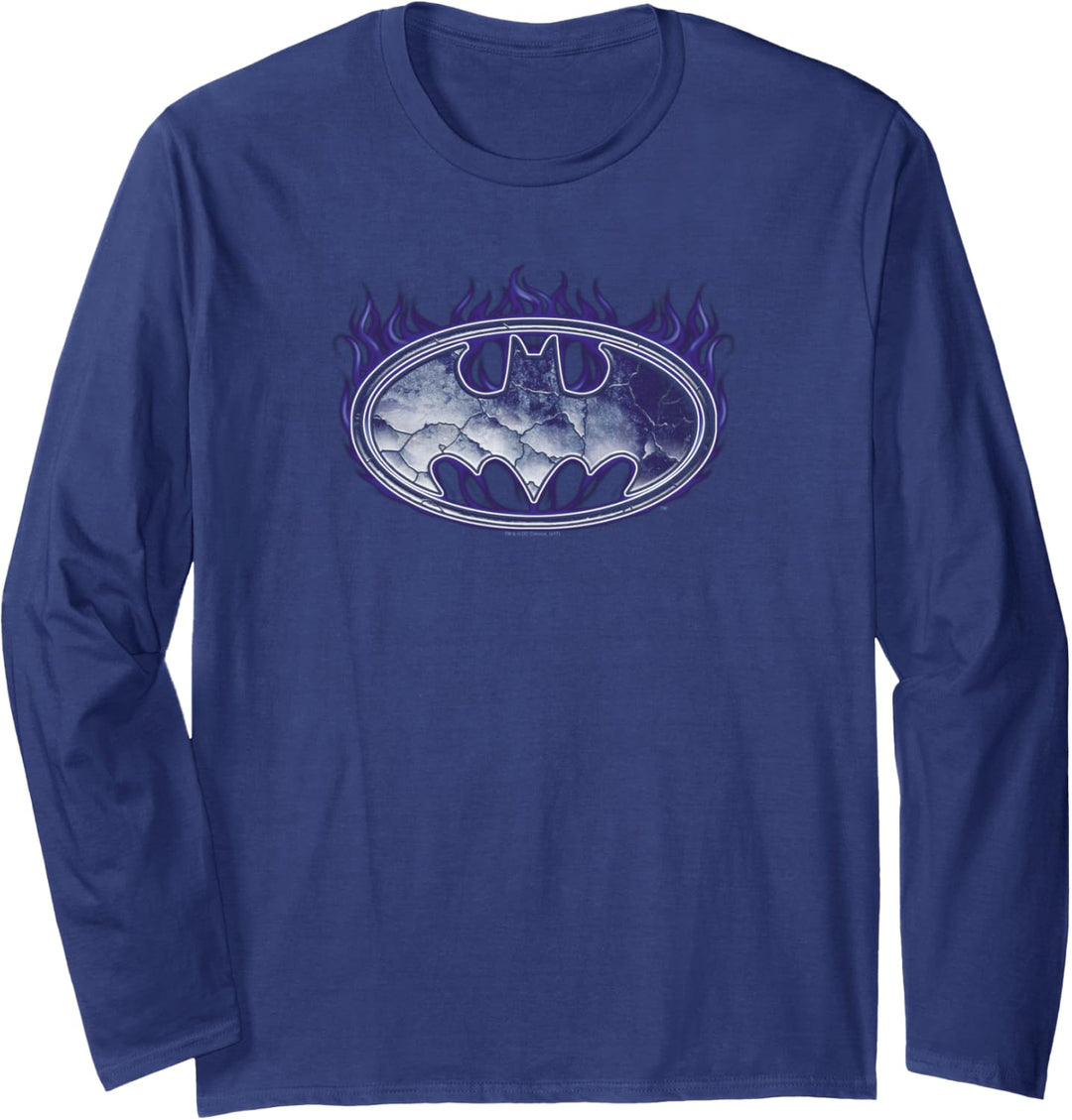 Batman Cracked Shield Langarmshirt