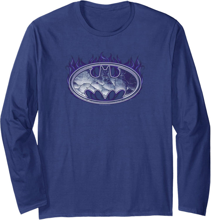 Batman Cracked Shield Langarmshirt