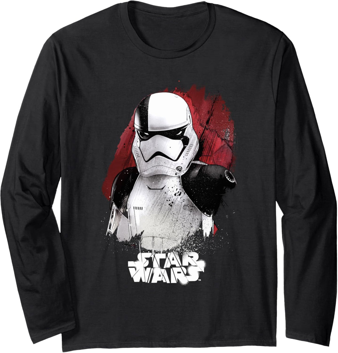 Star Wars The Last Jedi Trooper Cracked Logo Langarmshirt