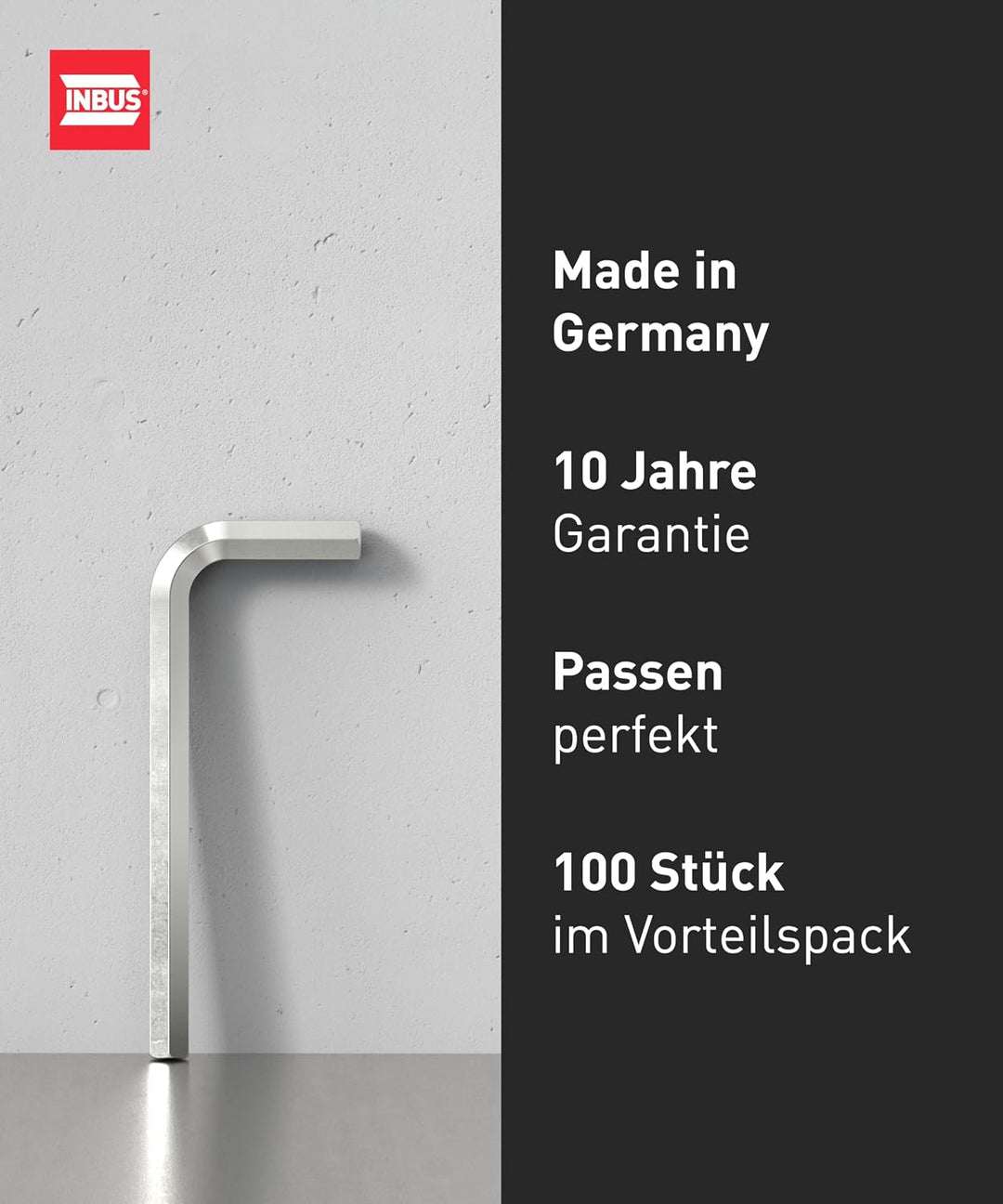 INBUS® Winkelschraubendreher 1.5mm, 100 Stück | Das Original. Made in Germany. (ID: 73431) 1.5 mm (1