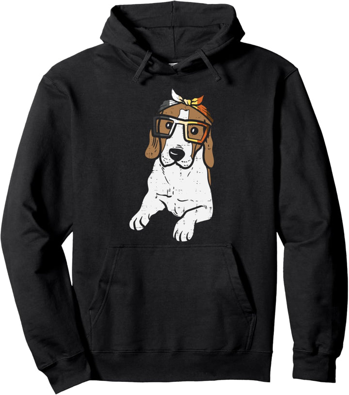 Beagle Dog Bandana LGBTQ Gay Bear Flag Gay Pride Men Lover Pullover Hoodie