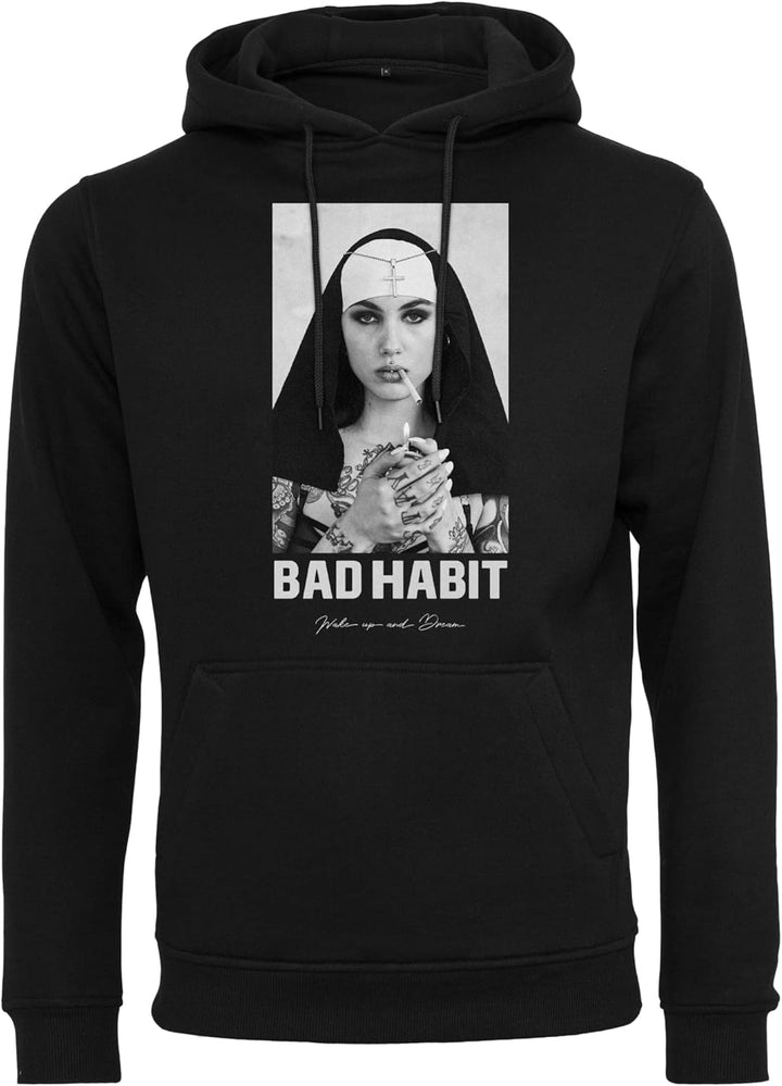 Mister Tee Herren Bad Habit Hoody Hooded Sweatshirt XS Schwarz, XS Schwarz