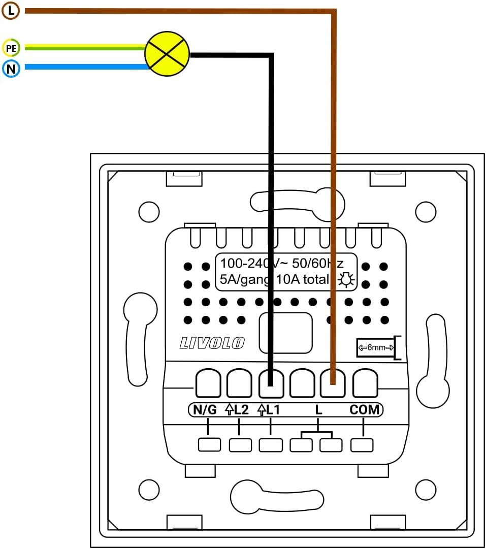 Glas Touch Lichtschalter Funkschalter Steckdosen Wechselschalter uvm in schwarz (Modul: Funk Ein/Aus